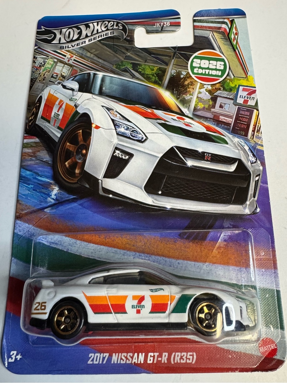 Hot Wheels Silver Series 7 Eleven Exclusive 2017 Nissan GT-R (R35)